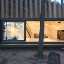 Модеран дизајн мале приватне куће у шуми-3