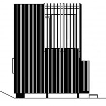Modernes Design eines kleinen Privathauses im Wald-14