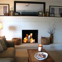 False fireplaces in the interior of the living room-10