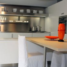 Metallschürze für die Küche: Funktionen, Foto-7