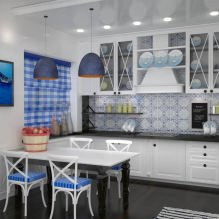 Kitchen in a marine style: features, photo-5
