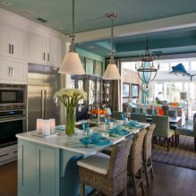 Kitchen in a marine style: features, photo-6