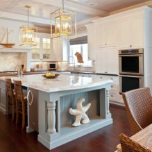 Kitchen in a marine style: features, photo-7