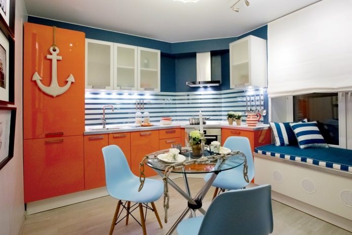 Kitchen in a nautical style: features, photos