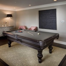 Billiard room interior in the house: design rules, photo-0