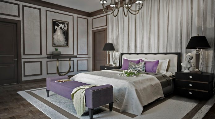 Art Deco bedroom: features, photos