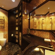 Дизајн ентеријера купатила у златној боји -8