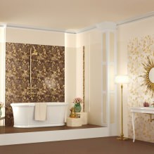 Fürdőszoba belsőépítészet arany -10