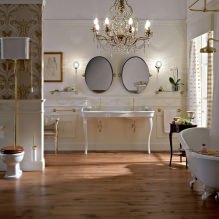Bathroom interior design in gold color -9