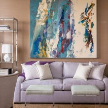 Rules for decorating a living room in lilac tones-0
