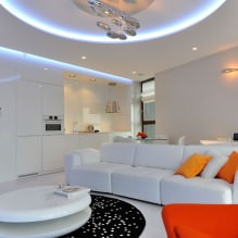 Kitchen-living room in white: features, photo-2