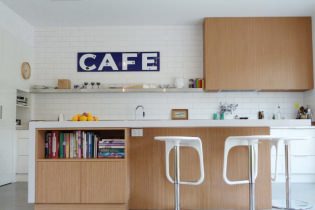 Cafe-style kitchens: features, photos