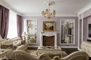 The interior of the apartment in classic style is 137 sq. m.