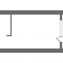 Modernes Design eines Studio-Apartments von 24 qm. m-1