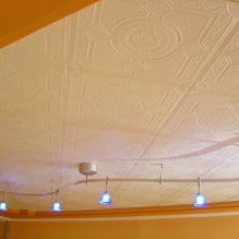 Foam ceiling tiles: pros and cons, stages of gluing-1