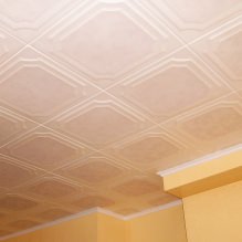 Foam ceiling tiles: pros and cons, stages of gluing-13
