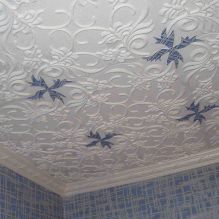 Foam tiles for the ceiling: pros and cons, stages of gluing-2